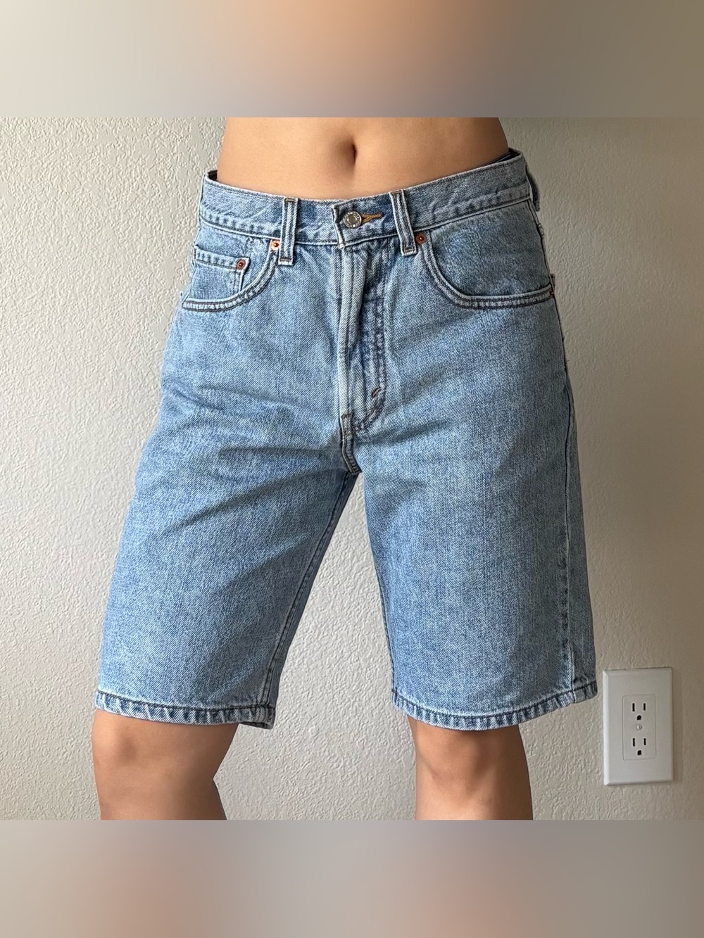 Levi's 505 light wash denim shorts